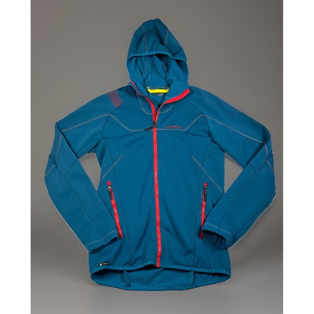 La Sportiva Women's Avail Hoody Size Sโ Fleece Jacket Teal Full Zip/Pockets *EUC